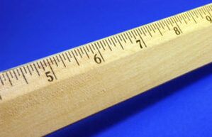 Ruler shows small size of penis